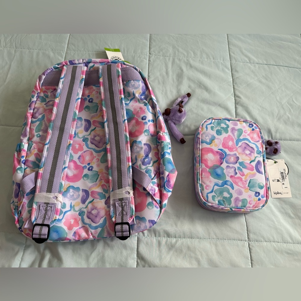 Kipling Floral Backpack and Pencil Case Set - Multicolor - Picture 3 of 9
